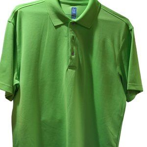 PGA AIRFLUX MENS GOLF POLO SHIRT SZ L LIMEGREEN